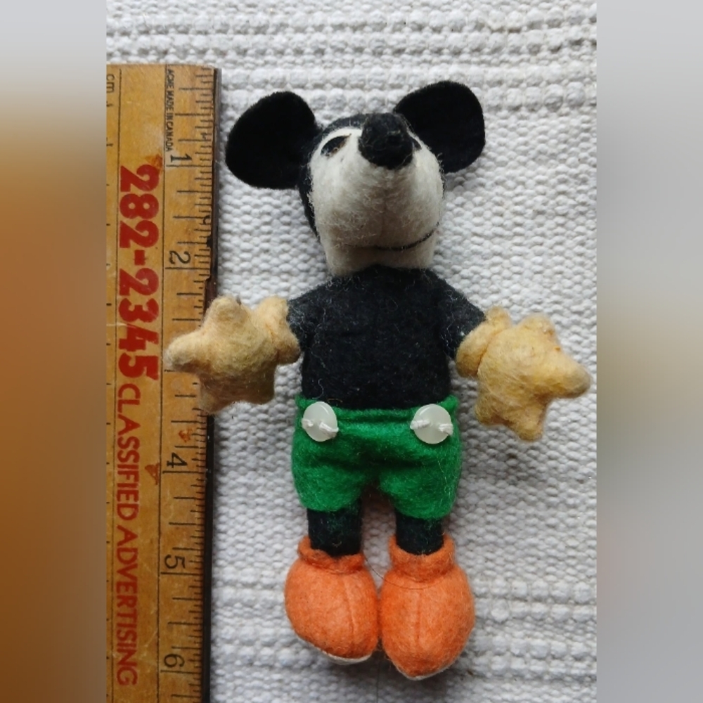 Vintage Felted Old Mickey Mouse